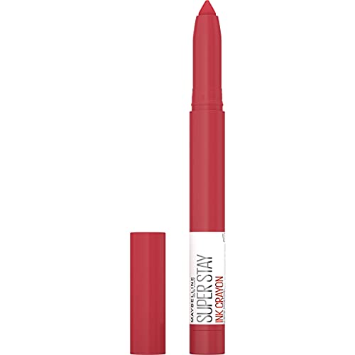Maybelline New York SuperStay Ink Crayon Matte Longwear Lipstick Makeup, Long Lasting Matte Lipstick With Built-in Sharpener, Work For It, 0.04 oz