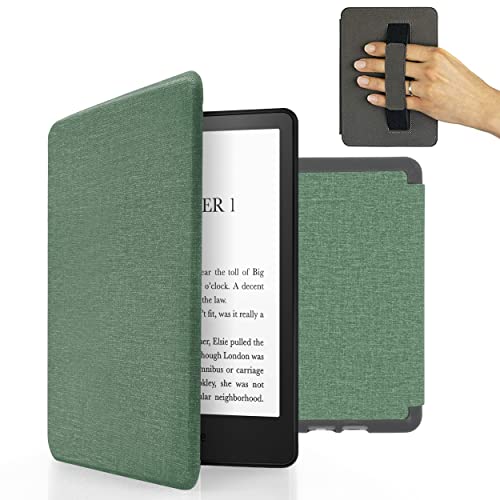 MyGadget Hülle für Amazon Kindle 11. Generation (Modell 2022-6 Zoll) mit Handschlaufe & Auto Sleep | Wake Funktion - Flip Case in Türkis