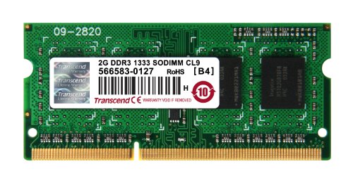 Transcend TS256MSK64V3N Speichermodul 2GB DDR3 1333 SO-DIMM 1Rx8 256Mx8 CL9 1.5V