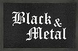 empireposter Black & Metal - Fussmatte, Größe: 60 x 40 cm, Material Polypropylen