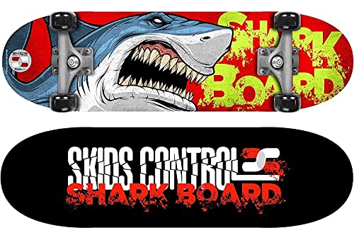 RV-Parts Skateboard Shark Skateboard Komplettboard 71cm mit ABEC - 5 Kugellager Kidsboard