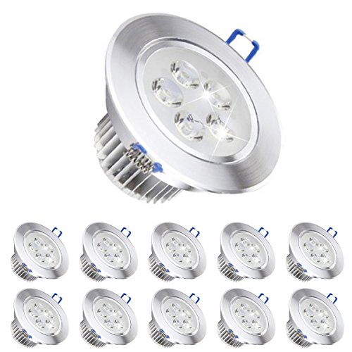POCKETMAN 5W LED-Deckenleuchte Downlight,Kaltesweiß Einbaustrahler,Mit LED-Treiber(10 Packung)