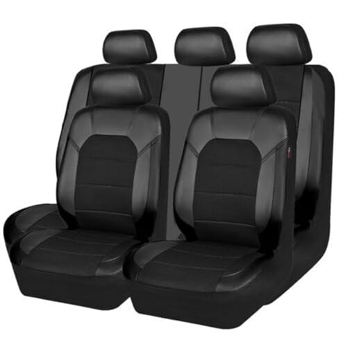QDFGNKBAI Auto Sitzbezügesets für Lexus UX Electric 2020 2021, Universelles Leder Vordersitze Rücksitzschoner Rutschfester Sets für die Innenaustattung,A/Black