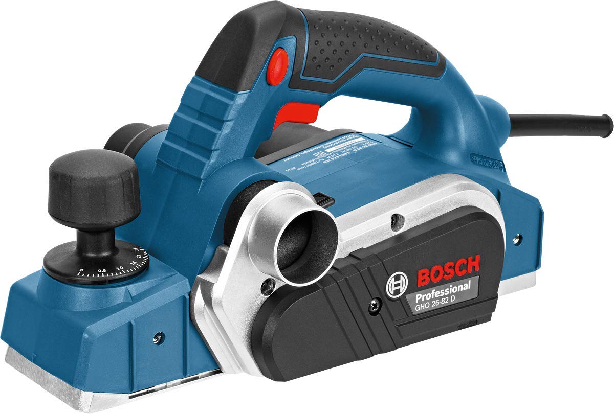 Bosch Professional Handhobel GHO 26-82 D (inkl. Parallelanschlag, Sechskantstiftschlüssel SW 2,5, Stoffstaubbeutel, im Koffer)