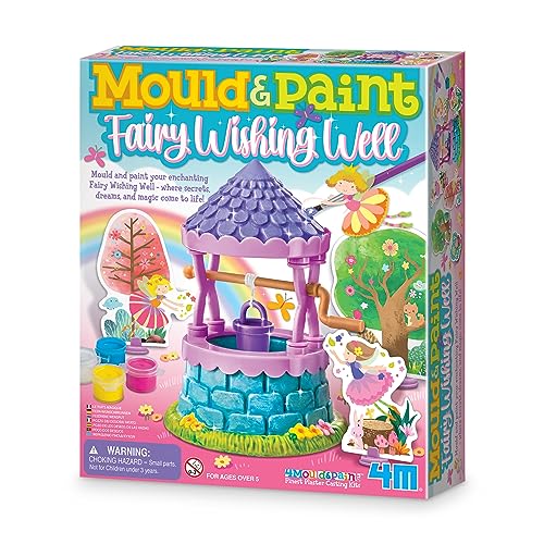 4M Mould and Paint Fairy Wishing Well, Complete Arts and Crafts Kit to Mold a Wishing Well and Paint, for Boys and Girls Ages 5-12 Years