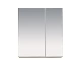 trendteam smart living - Spiegelschrank Spiegel - Badezimmer - Porto - Aufbaumaß (BxHxT) 65 x 70 x 21 cm - Farbe Eiche Sägerau hell mit Weiß - 168840341