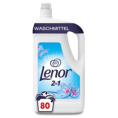 Lenor Waschmittel Flüssig, Flüssigwaschmittel, 80 Waschladungen, Lenor Aprilfrisch mit Ultra Reinigungskraft (4.4 L)