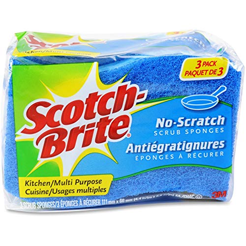Scotch-Brite Scrub Sponge, Non-Scratch, 3-Count (Pack of 8) by Scotch-Brite