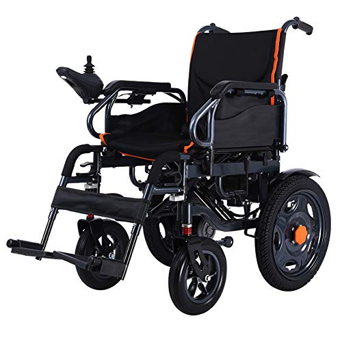 ZXGQF Faltbarer Elektrischer Rollstuhl 360 ° Joystick Lithiumbatterie Elektro Mobilitätshilfe- Medizinischer Leichte Roller, für ältere, Behinderte und Hemiplegie Patienten