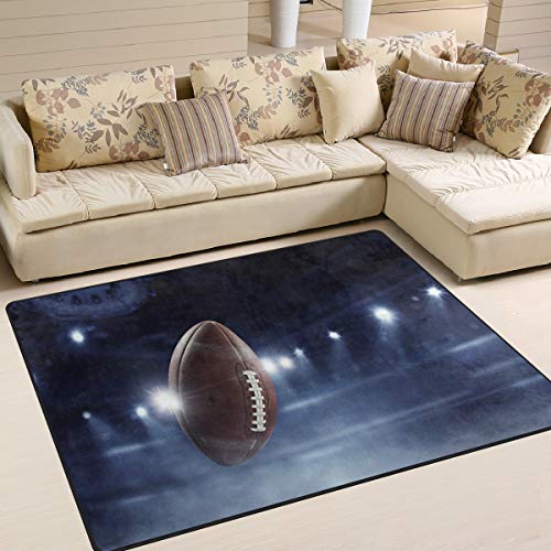 Use7 Fantasy American Football Rugby Teppich Teppich f¨¹r Wohnzimmer Schlafzimmer, Textil, Mehrfarbig, 203cm x 147.3cm(7 x 5 feet)