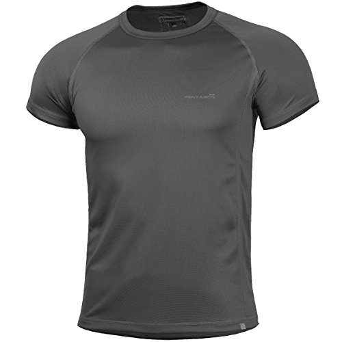 Pentagon Body Shock T-Shirt Cinder Grey, Grau, 3XL