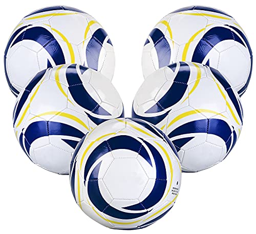 Speeron Matchball: 5er-Set Hobby-Fußbälle aus Kunstleder, 20 cm Ø, Größe 4, 260 g (Ball)