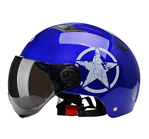 Premewish Jet-Helm · Motorrad-Helm Roller-Helm Scooter-Helm Moped Mofa-Helm Chopper Retro Vespa Vintage · Visier Schnellverschluss