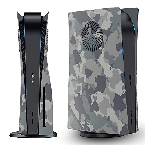 PS5-Platten-Camouflage-Abdeckung Faceplate-Hülle Ersatzplatte für Disc PS5-Hartschalen-Faceplate-Camouflage-Haut-Abdeckungsplatten ABS-Seitenplatte für PS5-Konsolen-Controller-Camouflage
