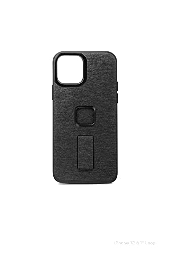 Peak Design Mobile Everyday Loop Case Smartphone-Hülle mit Magnetsystem und Fingerschlaufe für iPhone 12/12 Pro - Charcoal (Dunkelgrau)
