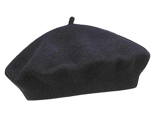 Hut-Kaufen Damen Baske aus Reiner Schurwolle mit Original Wollsiegel - Marine (50009) - One Size