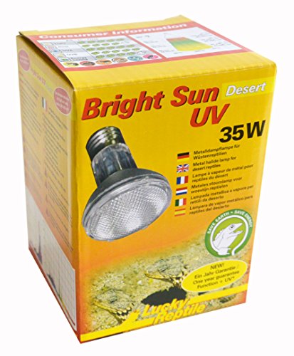 Lucky Reptile BSD-35 Bright Sun UV Desert, 35 W, Metalldampflampe für E27 Fassung mit UVA und UVB Strahlung (Vorschaltgerät erforderlich)