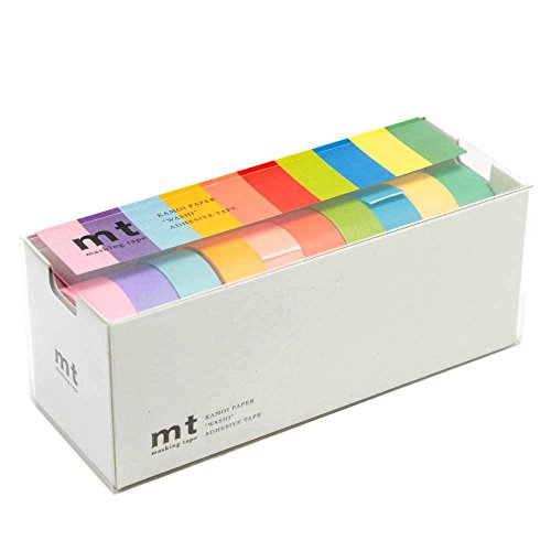 mt Sets Washi Paper Masking Tape: 3/5 in. x 33 ft. / Sortiert (10 Lichtfarben) [10 rollen/pack]