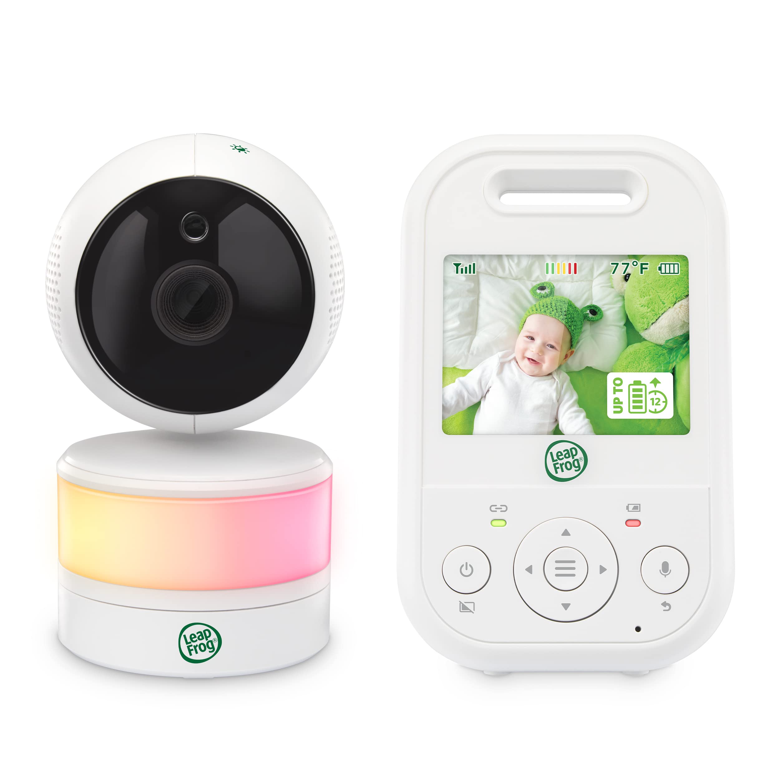 LeapFrog LF2513 Babyphone mit Kamera, Schwenk- und Neige Video Baby Monitor, 2.8 Inch Display, Nachtsicht, 300 m große Reichweite,12H Lange Akkulaufzeit Babyphone,Beruhigende Schlaflieder, 1080p