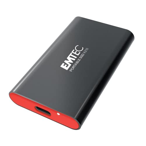 Externes SSD X210 Elite 256 GB – SSD Schnittstelle USB-C 3.2 Gen2 – abwärtskompatibel mit USB 3.2 Gen1 und 2.0 – 3D NAND Flash Technologie – USB-C 3.2 Gen2 auf USB-A inkl.