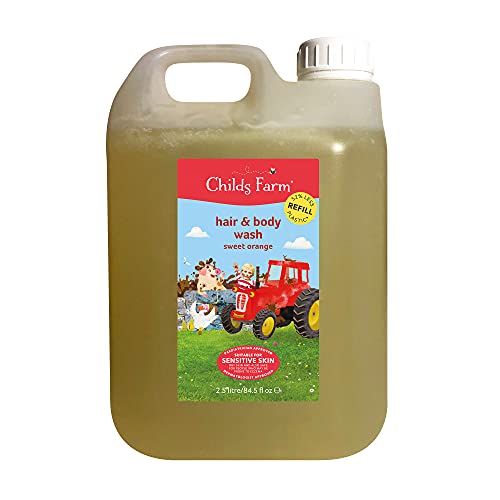 Childs Farm - Kinder Haar & Body Wash, Cleanse & Hydrate, Sensitive Skin, Sweet Orange, 2,5 Liter Refill