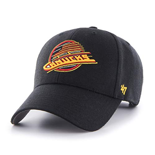 47 Brand Forty Seven Vancouver Canucks NHL Vintage Logo MVP Curved Visor Velcroback Cap Limited Edition