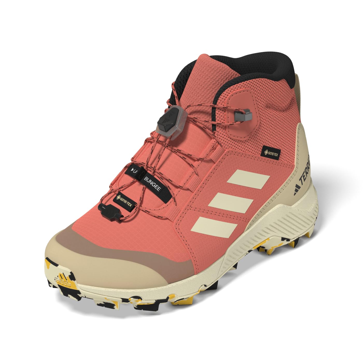 adidas Terrex Mid Gore-TEX Hiking Shoes Walking Shoe, Coral Fusion/Wonder White/core Black, 36 2/3 EU