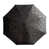 SUCK UK Magischer Polka-Tupfen-Regenschirm, 25 cm, Schwarz