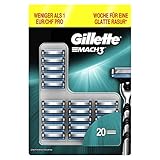 Gillette Mach3 Rasierklingen für Männer, 20 Stück