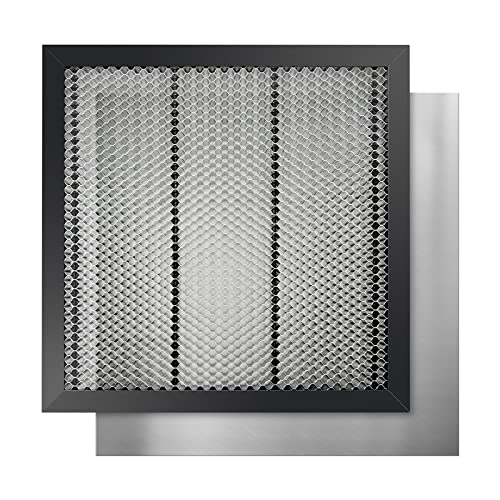 Waben-Arbeitstischplatte, 400 x 400 x 22 mm Laser-Waben-Arbeitsplatten-Plattformbett mit Bodenplatte für CO2-Lasergravierer Laserschneid-Graviermaschine
