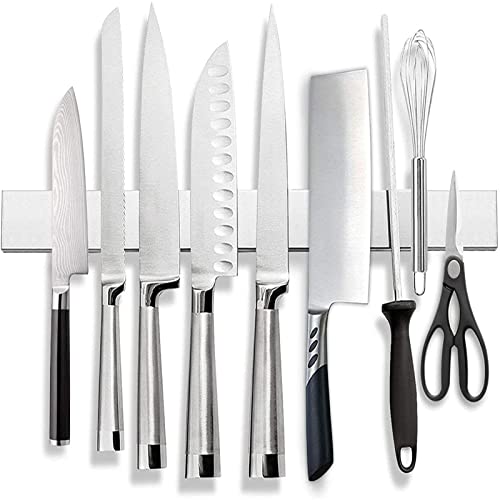 GYHH Messerhalterung-Edelstahl Magnet Messerhalter,Messer Magnetleiste Zur Wandmontage Edelstahl 304 Für Küche, Büro & Werkstatt (20in | 50cm)