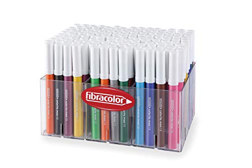 Fibracolor Colorito Maxi Multidose, 144 Stück, große Spitze, super waschbar