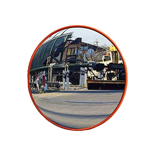 Toter-Winkel-Spiegel Innen-Weitwinkelobjektiv, runder roter Auffahrt-Konvex-Sicherheitsspiegel 12-32 Zoll Straßen-Toter-Winkel-Garagenspiegel/60 cm