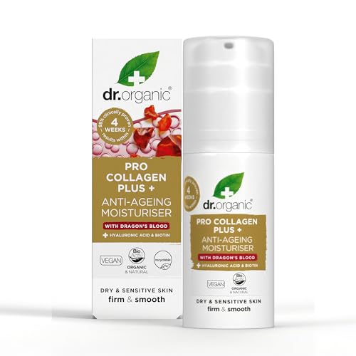 Dr. Organic Pro Collagen Plus+ Crema Viso Idratante Anti-Età, 50ml