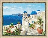 Riolis Santorini Kreuzstichpackung, Baumwolle, Mehrfarbig, 40 x 30 x 0,1 cm