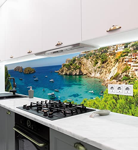 MyMaxxi - Selbstklebende Küchenrückwand Folie ohne Bohren - Aufkleber Motiv Landschaft 05-60cm hoch - Adhesive Kitchen Wall Design - Wandtattoo Wandbild Küche - Wand-Deko - Wandgestaltung