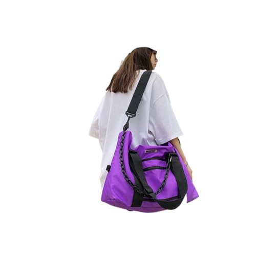 Sporttasche，Gym Bag Kurzstreckengeschäftsreise Reise Fitness Bag Weibliche Massive Schulter Diagonale Tasche Männer Handtasche Sporttasche (Color : Purple)