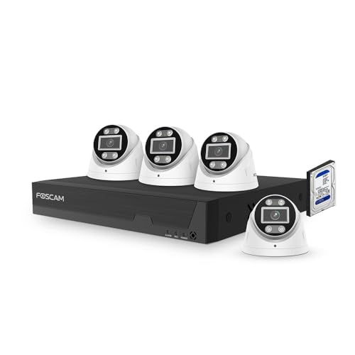 Digitales PoE Videoüberwachungsset 4 Kameras T8EP mit 2T Festplatte inklusive - Foscam