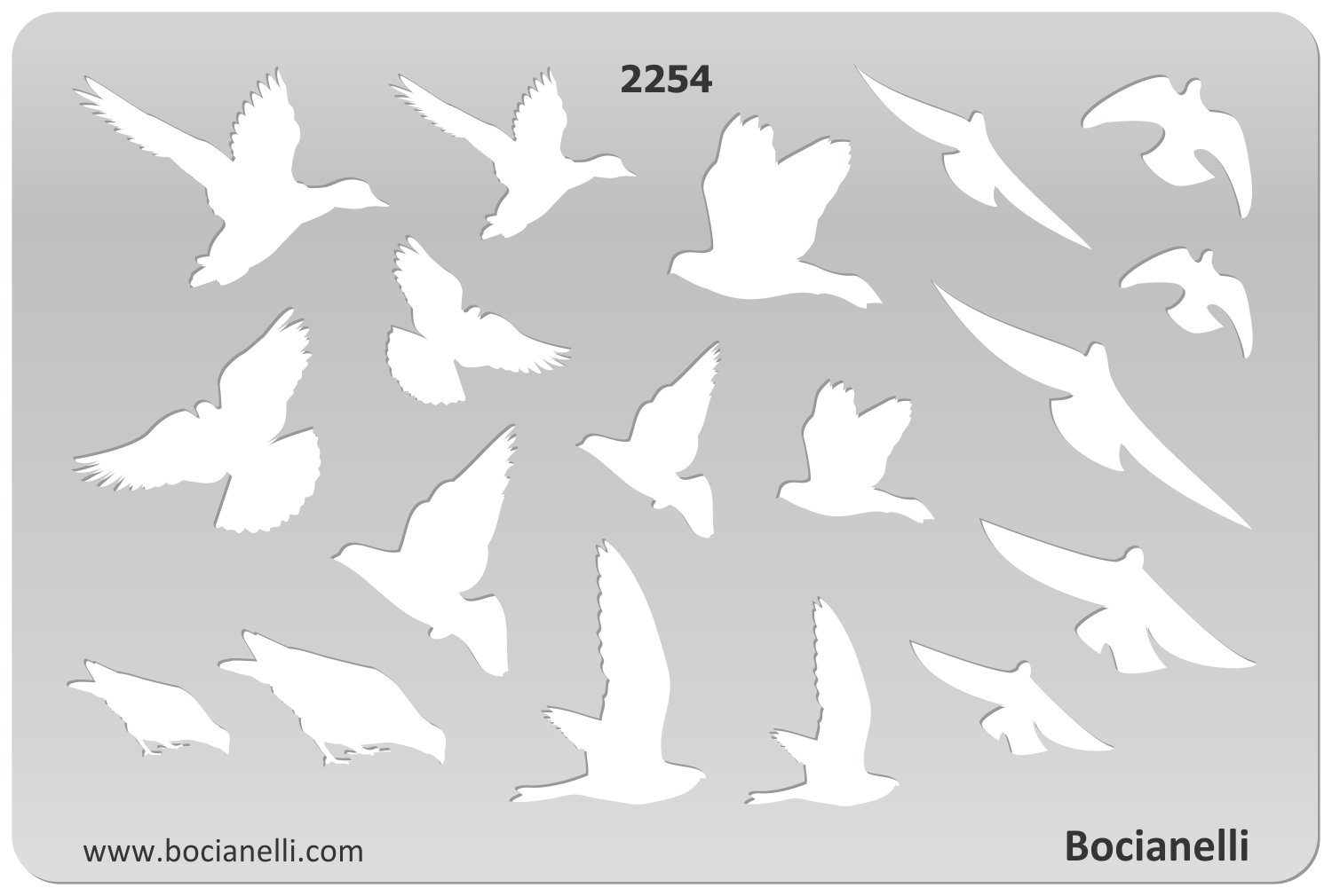15cm x 10cm Zeichenschablone aus Transparentem Kunststoff für Grafik Design Kunst Handwerk Technisches Zeichnen Schmuckherstellung Schmuck Machen - fliegenden Vogel Vögel Symbole