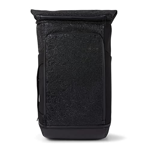 SALZEN Triplete Rucksack aus hochwertigem Polyester in der Farbe Noir mit gepolstertem 16 Zoll Tablet und Laptopfach, Volumen: 32l erweiterbar auf 37l, Größe: 32 x 21 x 56 cm, ZEN-SBP-001-80073