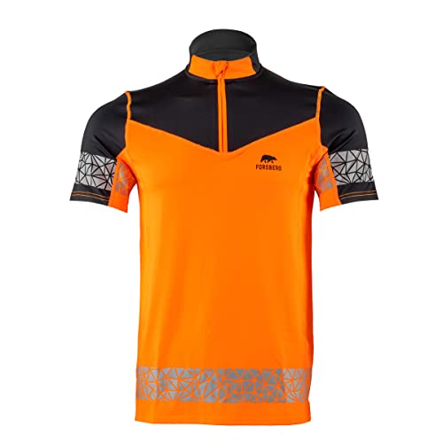 FORSBERG Funktionsshirt Kurzarm Torke perfekt für Forst und Dunkelheit geeignet Dank sehr auffälliger Sichtbarkeit, Farbe:orange/schwarz, Größe:XL