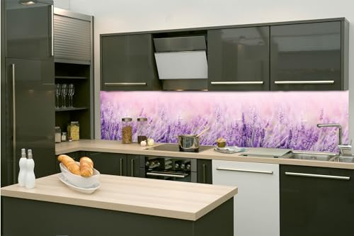 Dimex Küchenrückwand Folie Selbstklebend Lavendel 260 x 60 cm | Klebefolie - Dekofolie - Spritzschutz für Küche