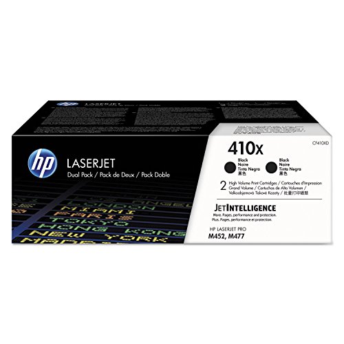 HP 410X (CF410XD) Multipack Original Toner (2x Schwarz) mit hoher Reichweite für HP Color Laserjet Pro M452, HP Color Laserjet Pro M477