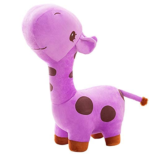 Plüschtier Plüschtiere Giraffe, Große Größe Kuscheltier Plüsch Spielzeug Giraffe Puppen Weiches Kissen Für Kinder Geschenk (Lila,90cm)
