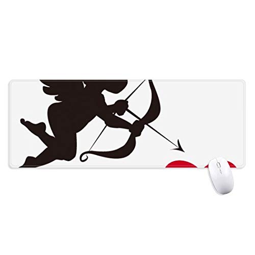 beatChong Amor-Engel rotes Herz-Muster Griffige Mousepad Große Erweiterte Spiel Büro titched Kanten Computer-Mat Geschenk