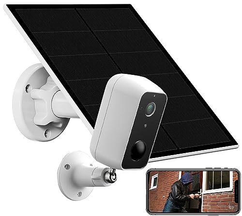 VisorTech Netzwerk-Kamera Outdoor: Outdoor-IP-Überwachungskamera, Akku-Betrieb, Full HD, WLAN +Solarpanel (Netzwerk-Kamera HD)