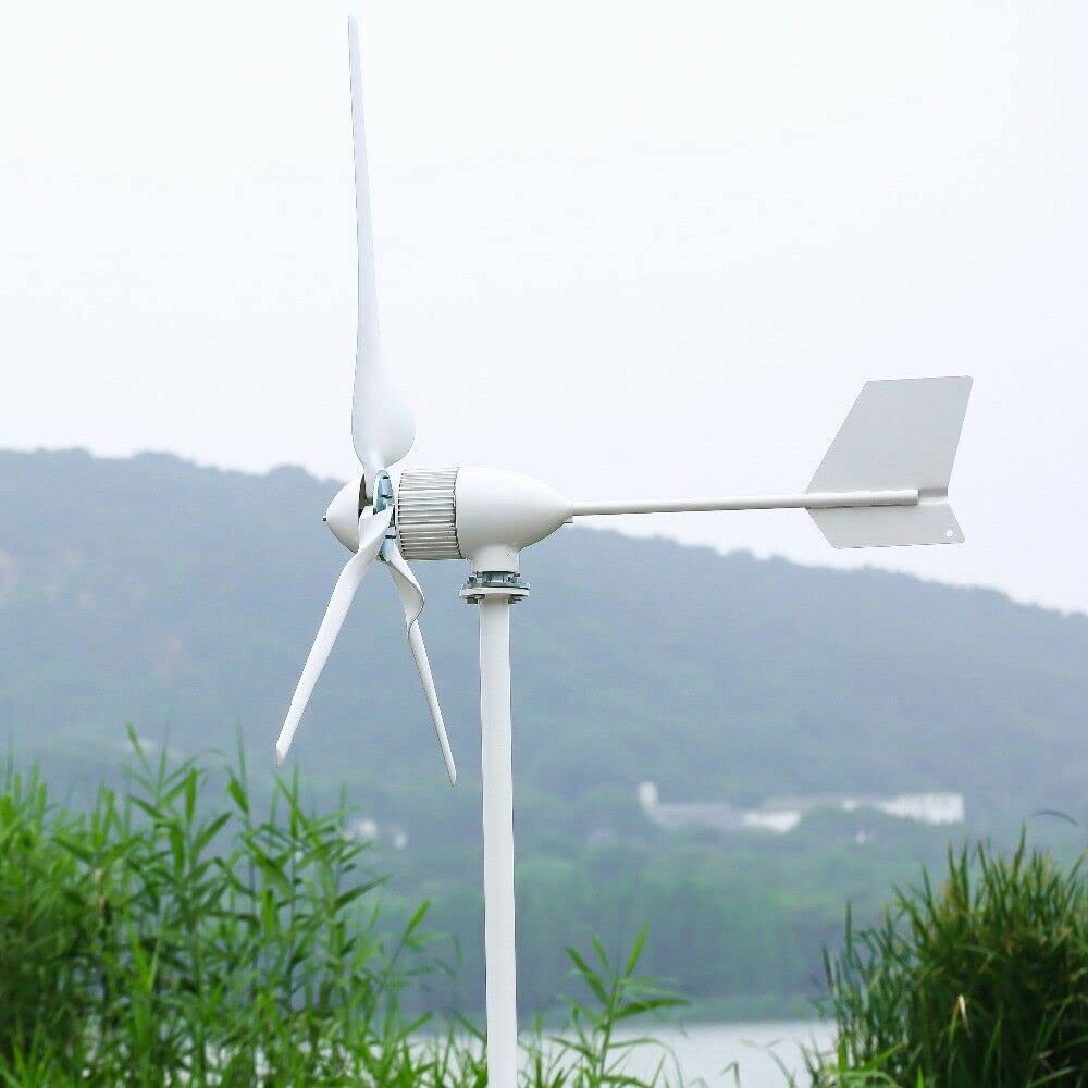 Windkraftanlage 2000W Windgenerator 24V 48V Windturbine 3-Klingen Windkraft Generator -mit MPPT Laderegler Stromwindrad Wind Stromerzeuger für Heimen Wohnmobilen