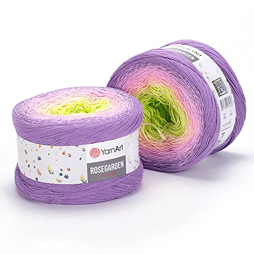 YarnArt RoseGarden Super Fino Kuchengarn, 100 % Baumwolle, 1 Knäuel, 250 g, 312 Stück