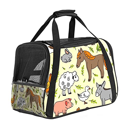 Xingruyun Katze Transporttasche Bauernhoftier Hund Transporttasche Faltbare Tragetasche Für Haustiere Hundetragetasche Katzentragetasche 43x26x30 cm