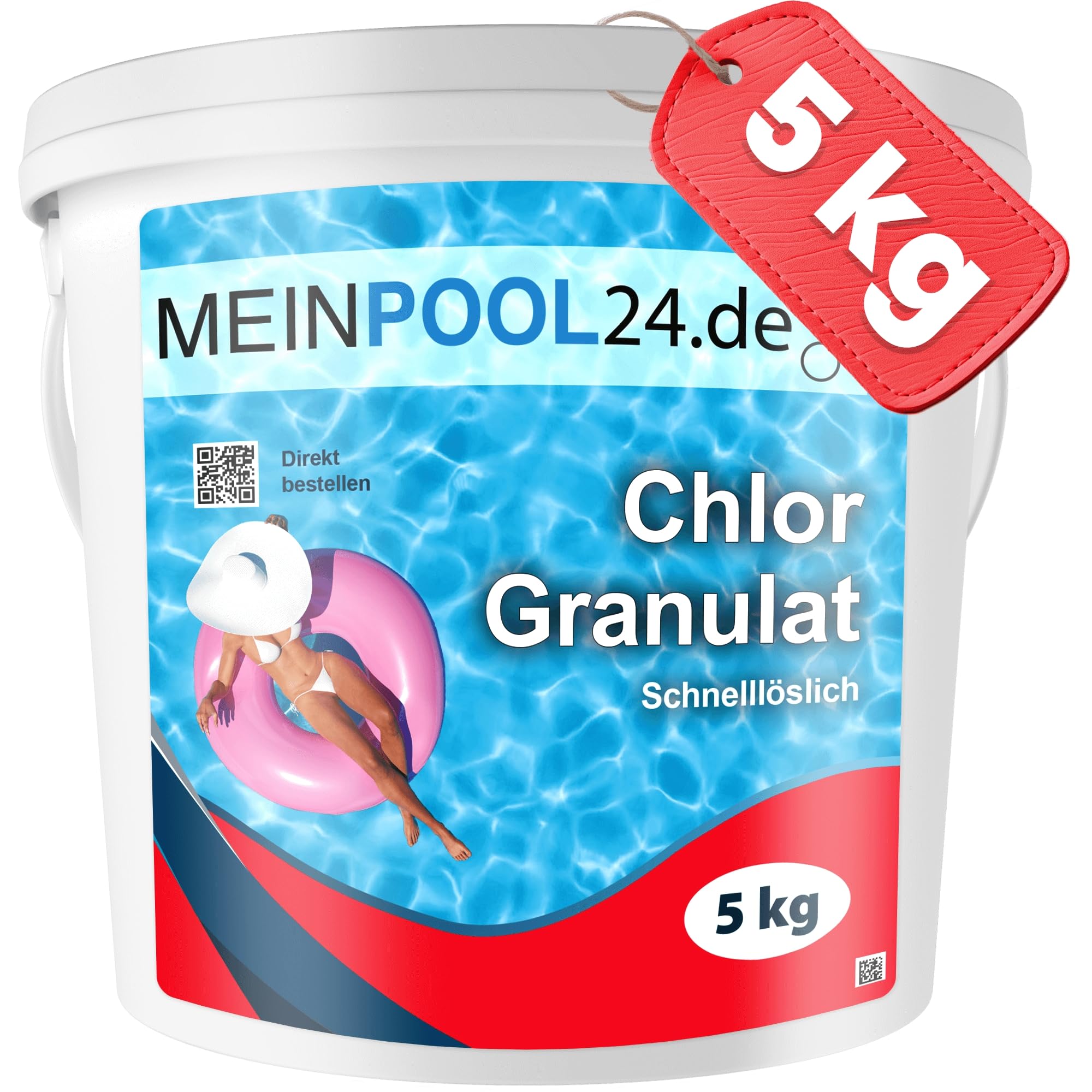 5 kg Chlorgranulat für den Pool - wirkt schnell und zuverlässig im Pool und Schwimmbad